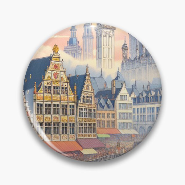 Item preview, Leuven Belgium Ukiyo-e Art Print | Belgian Cityscape in Japanese Woodblock Style designed and sold by Vandy Fullam.