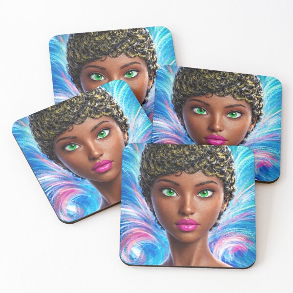 Item preview, 3D Magical Woman - Fantasy Portrait with Green Eyes and Curly Hair designed and sold by Keltoi-art.