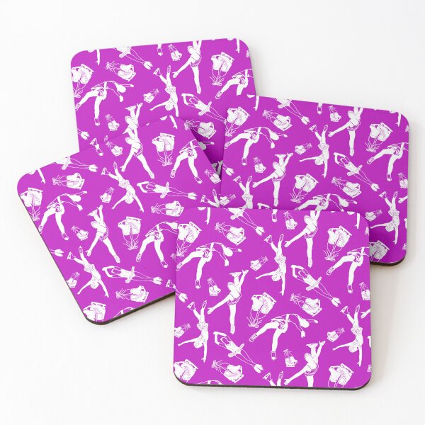 Item preview, Female Figure Skaters Retro Pop Collection in Vibrant Purple designed and sold by Purposely Designed.