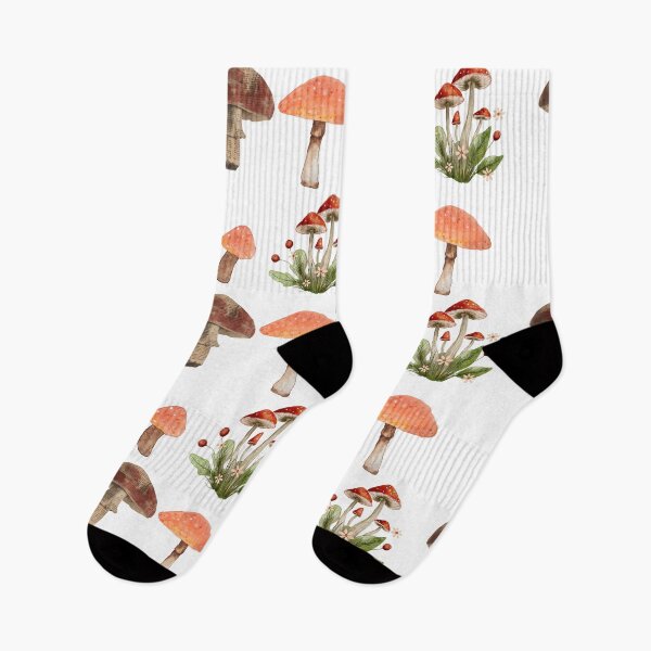 Item preview, Vintage Watercolor Mushrooms Collection Retro Cottagecore  designed and sold by julyperson.