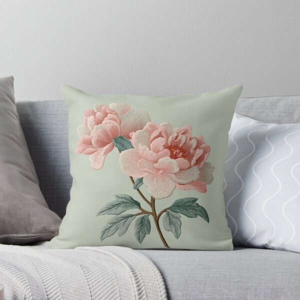 Item preview, Embroidered Blush Peony Bouquet designed and sold by MegaNovaArt.