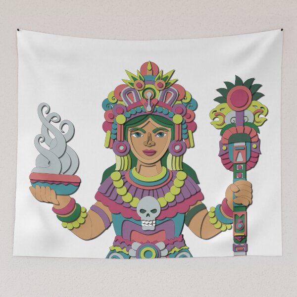 Item preview, Aztec Priestess - Vector Illustration of a Pre-Columbian Goddess in Color designed and sold by Keltoi-art.