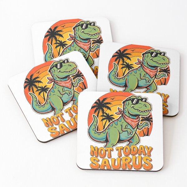 Item preview,  Not Today Saurus Funny Retro T-Rex Dinosaur Sunset Cool Attitude Humor designed and sold by graphixpolash.