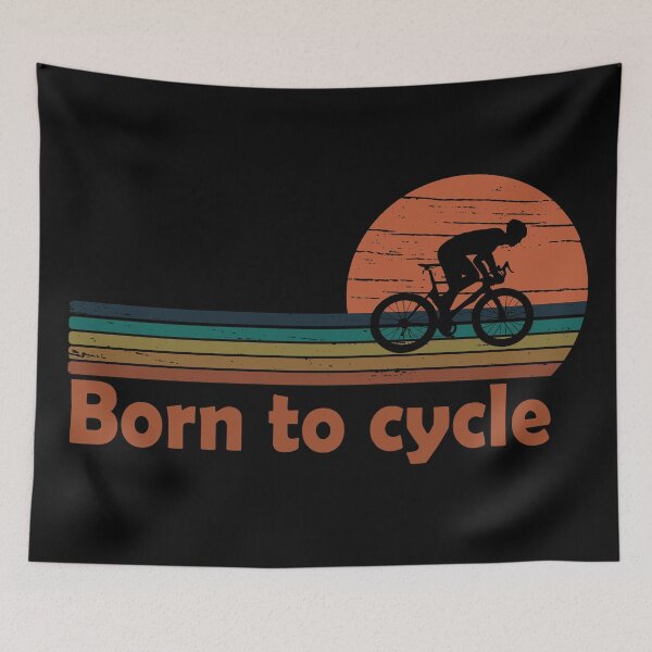 Item preview, Vintage Born to Cycle - Funny Cycling Quote designed and sold by Alexaltay.