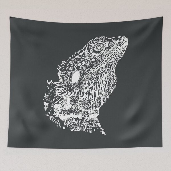 Item preview, Bearded Lizard - Light Lines - (#353839) designed and sold by The Stippler Process.