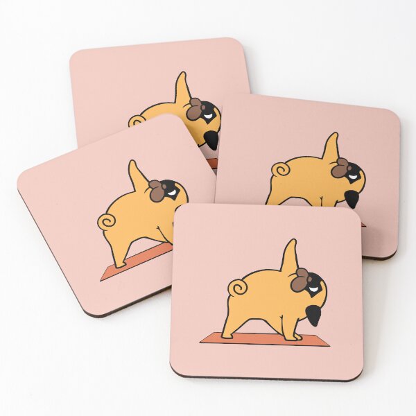Item preview, Pug Yoga Triangle Pose designed and sold by Huebucket.