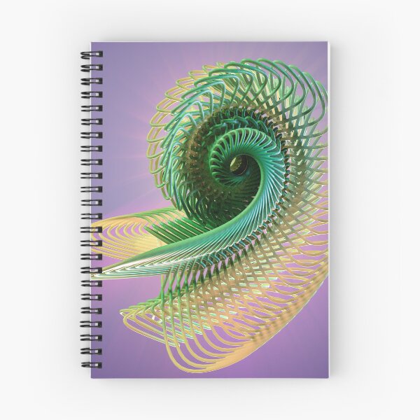 Item preview, 3D Fractal Spiral - Abstract Copper Green Structure Sacred Geometry designed and sold by Keltoi-art.