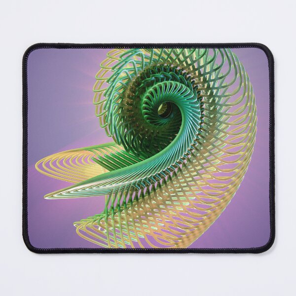 Item preview, 3D Fractal Spiral - Abstract Copper Green Structure Sacred Geometry designed and sold by Keltoi-art.