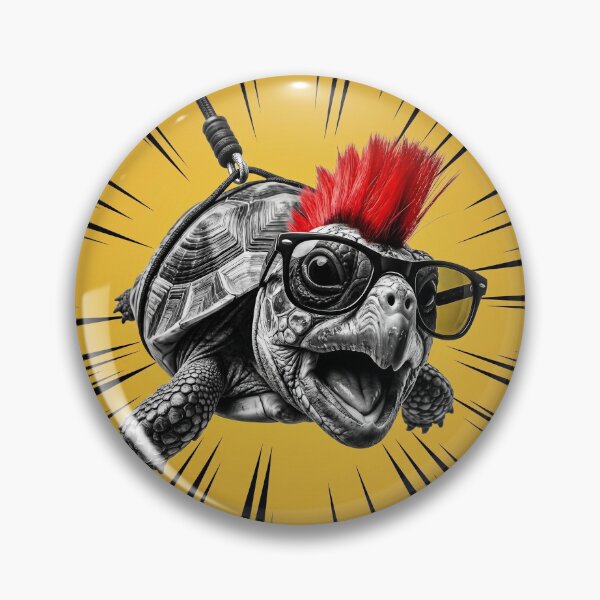 Item preview, SHELL YEAH! No.6: Funny Punk Turtle Warning Sign - Forget The Dog Beware Of The Turtle designed and sold by NO BEAVER NO PUNK.