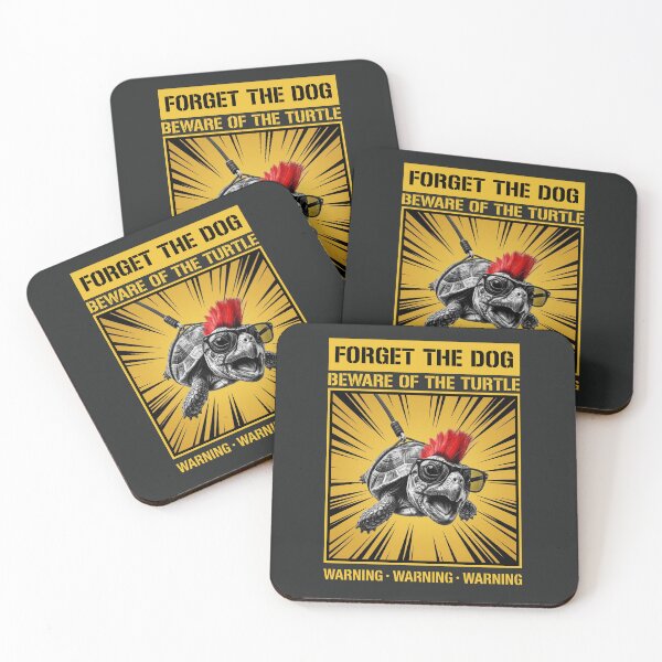 Item preview, SHELL YEAH! No.6: Funny Punk Turtle Warning Sign - Forget The Dog Beware Of The Turtle designed and sold by NO BEAVER NO PUNK.