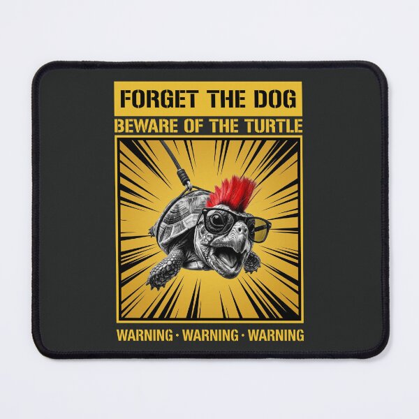 Item preview, SHELL YEAH! No.6: Funny Punk Turtle Warning Sign - Forget The Dog Beware Of The Turtle designed and sold by NO BEAVER NO PUNK.