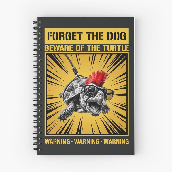 Item preview, SHELL YEAH! No.6: Funny Punk Turtle Warning Sign - Forget The Dog Beware Of The Turtle designed and sold by NO BEAVER NO PUNK.