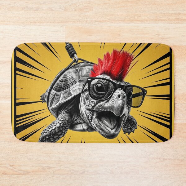 Item preview, SHELL YEAH! No.6: Funny Punk Turtle Warning Sign - Forget The Dog Beware Of The Turtle designed and sold by NO BEAVER NO PUNK.