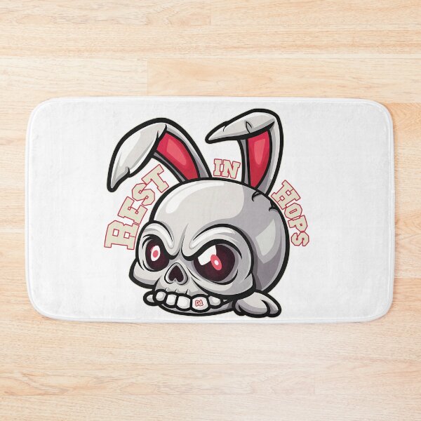 Item preview, Rest In Hops Funny Bunny Skull Gothic Rabbit Halloween Streetwear Logo designed and sold by DesignArtist.ia.