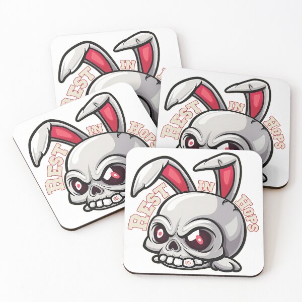 Item preview, Rest In Hops Funny Bunny Skull Gothic Rabbit Halloween Streetwear Logo designed and sold by DesignArtist.ia.