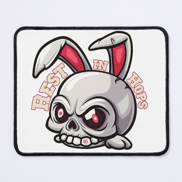 Item preview, Rest In Hops Funny Bunny Skull Gothic Rabbit Halloween Streetwear Logo designed and sold by DesignArtist.ia.