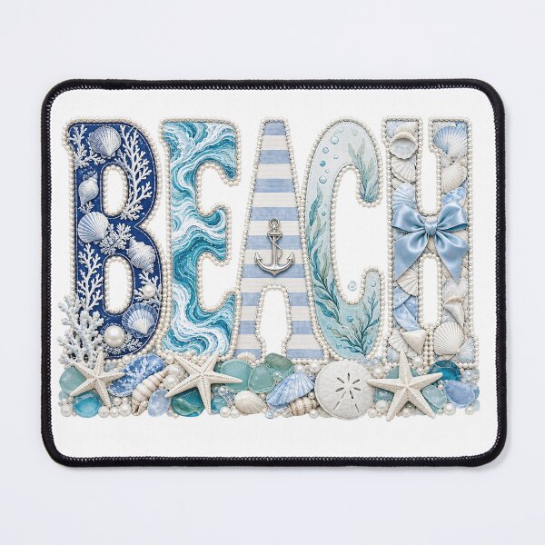 Item preview, Beach Coastal Seashell Lettering Design designed and sold by DewCreates.