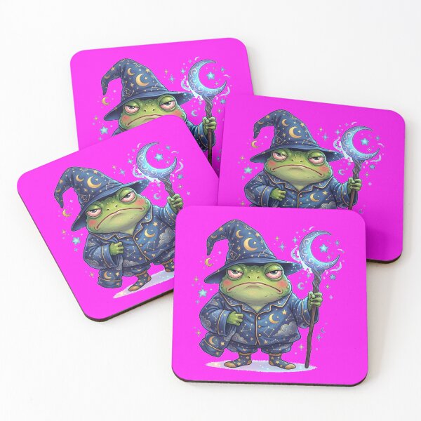 Item preview, Sleepy Frog Warlock and the Midnight Moon Staff designed and sold by bolguzart.