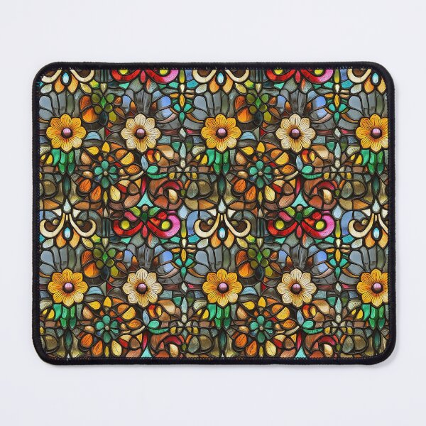 Item preview, Golden Daisy Ornamental Stained Glass Photo Texture designed and sold by DigitaICraft.