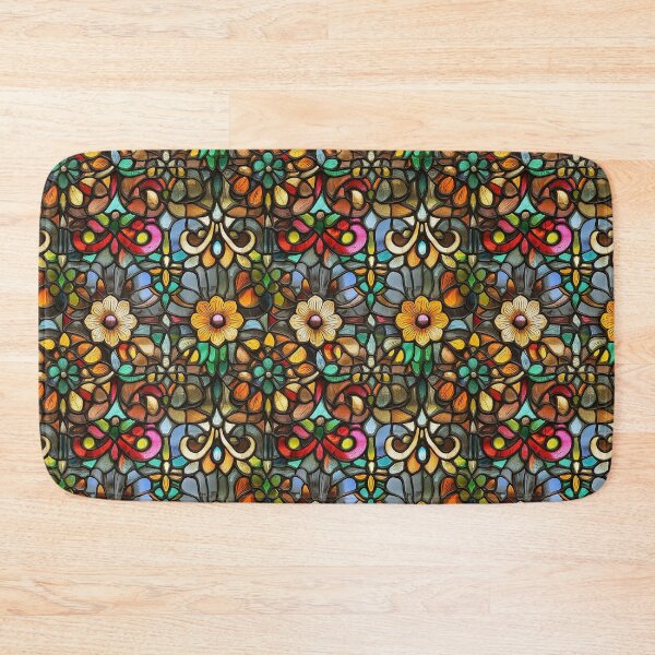 Item preview, Golden Daisy Ornamental Stained Glass Photo Texture designed and sold by DigitaICraft.