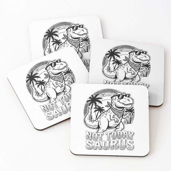 Item preview, Not Today Saurus Funny Retro T-Rex Dinosaur Sunset Cool Attitude Humor designed and sold by graphixpolash.