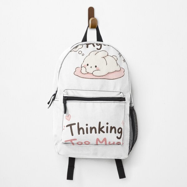 Item preview, Thinking Too Much Again Cute Kawaii Bunny Design | Overthinking Mood Meme Aesthetic Sticker designed and sold by Sanika arts .