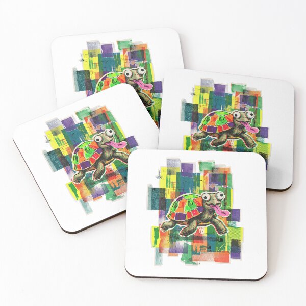 Item preview, SHELL YEAH! No.7: Crazy Trippy Turtle with Tongue Pop Art designed and sold by NO BEAVER NO PUNK.