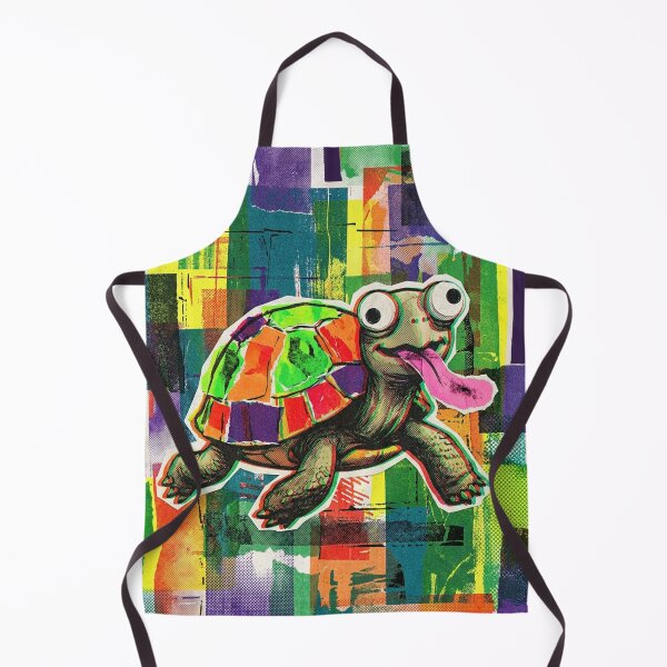 Item preview, SHELL YEAH! No.7: Crazy Trippy Turtle with Tongue Pop Art designed and sold by NO BEAVER NO PUNK.