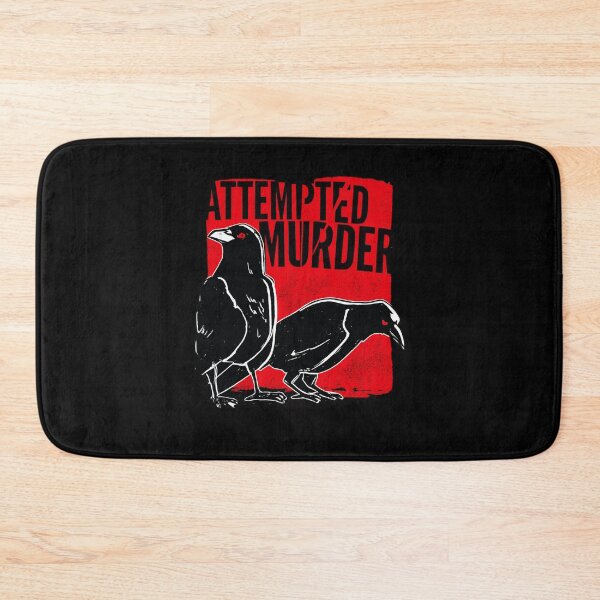 Item preview, Attempted Murder Crow Dark Humor Bird Pun designed and sold by Ekonolotie.