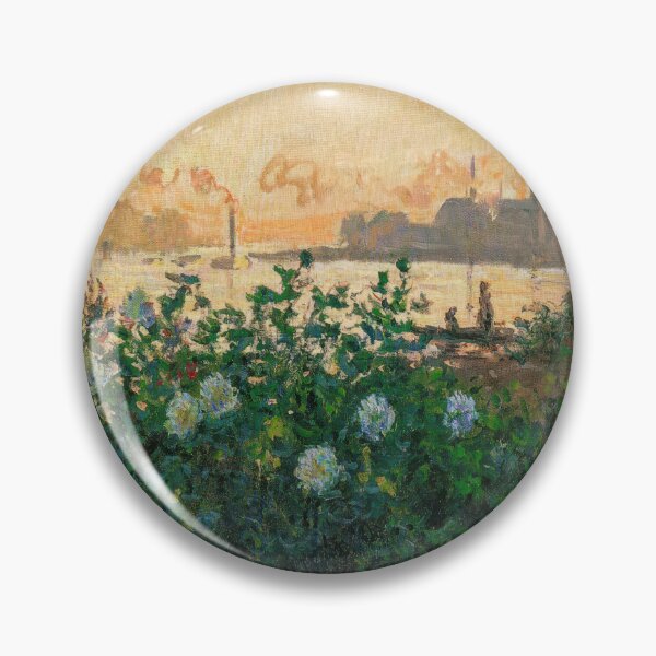 Item preview, Flowered Riverbank Argenteuil by Claude Monet Wall Art designed and sold by TheSoulOfArt.