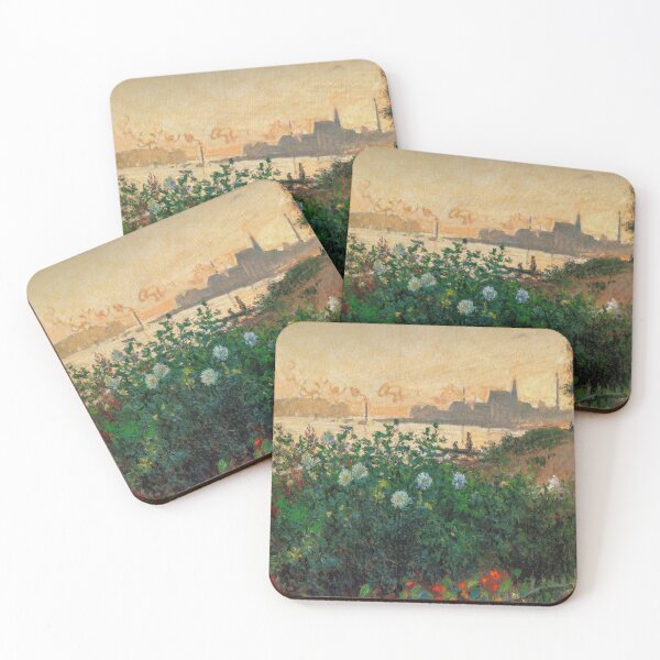 Item preview, Flowered Riverbank Argenteuil by Claude Monet Wall Art designed and sold by TheSoulOfArt.