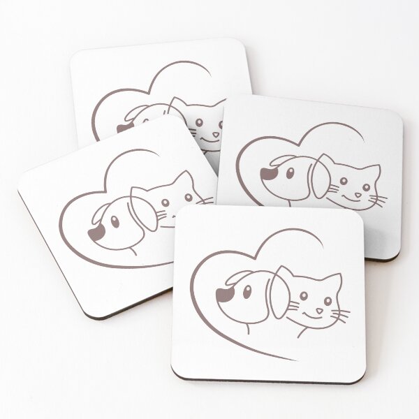 Item preview, Cat and Mouse Heart - Minimalist Line Art designed and sold by SweetFury.