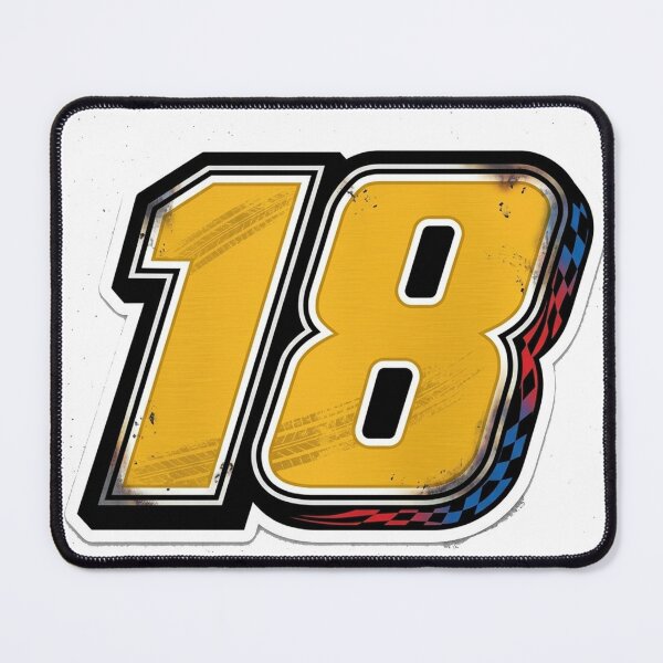 Item preview, Vintage Racing Number 18 - Retro Motorsports Decal designed and sold by Hilmanku.