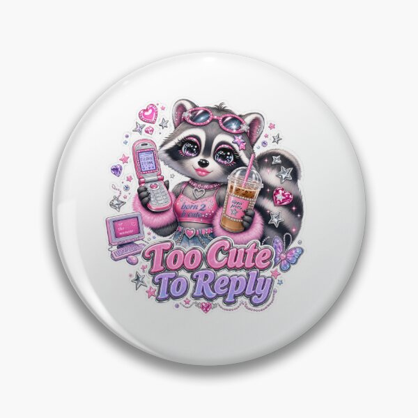 Item preview, Too Cute To Reply Y2K Raccoon Sticker designed and sold by Ashley critters.