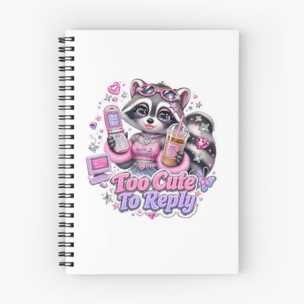 Item preview, Too Cute To Reply Y2K Raccoon Sticker designed and sold by Ashley critters.