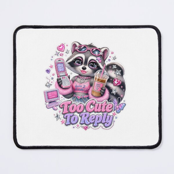 Item preview, Too Cute To Reply Y2K Raccoon Sticker designed and sold by Ashley critters.