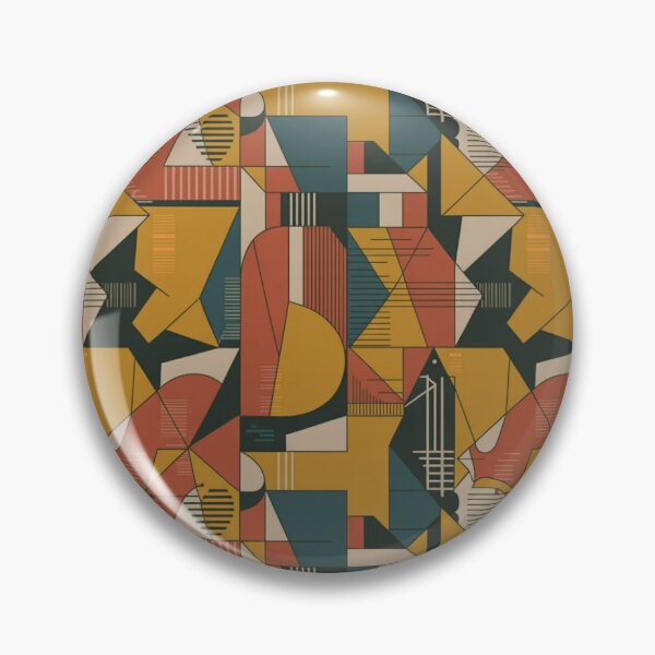 Item preview, Bold Geometric Cubist Pattern | Retro Art Deco Seamless Repeat designed and sold by Midnight Veil Designs.