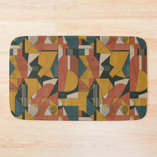 Item preview, Bold Geometric Cubist Pattern | Retro Art Deco Seamless Repeat designed and sold by Midnight Veil Designs.