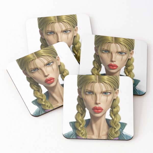 Item preview, Woman with Blonde Braids - 3D PNG Sticker - Stylized Gaming Portrait designed and sold by Keltoi-art.