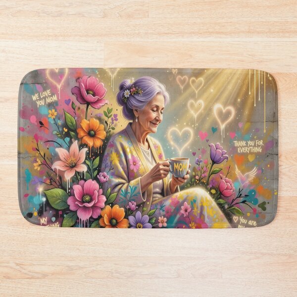 Item preview, Healing Love for Mom | Inspirational Floral Artwork designed and sold by DreamyWallVibes.