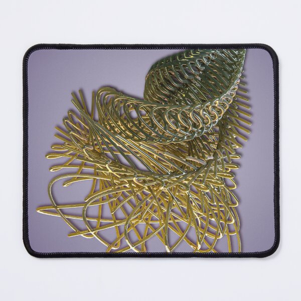Item preview, Golden Spiral Wireframe - Abstract 3D Art - Luxury Organic Form designed and sold by Keltoi-art.