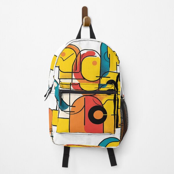 Item preview, Mid Century Modern Abstract Human Profile Cubist Geometry Art Print designed and sold by DesignArtist.ia.