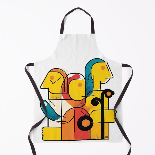 Item preview, Mid Century Modern Abstract Human Profile Cubist Geometry Art Print designed and sold by DesignArtist.ia.