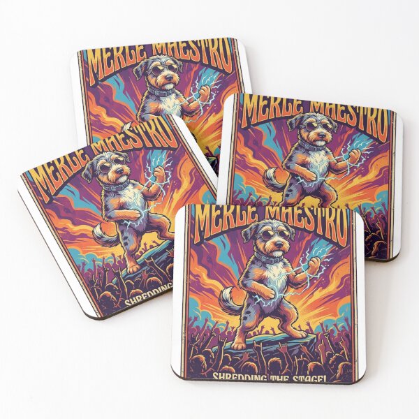 Item preview, Merle Maestro Funny Aussiedoodle Rock Concert Dog Music Lover T-Shirt designed and sold by Five Reasons Designs.