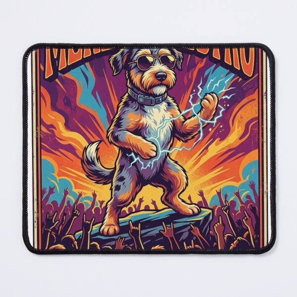 Item preview, Merle Maestro Funny Aussiedoodle Rock Concert Dog Music Lover T-Shirt designed and sold by Five Reasons Designs.