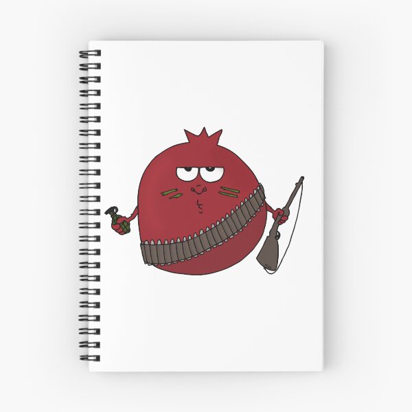 Item preview, Divertido dibujo animado de un soldado granado: ¡Acción de granada de Rambo con fruta adorable! designed and sold by MyxaART.