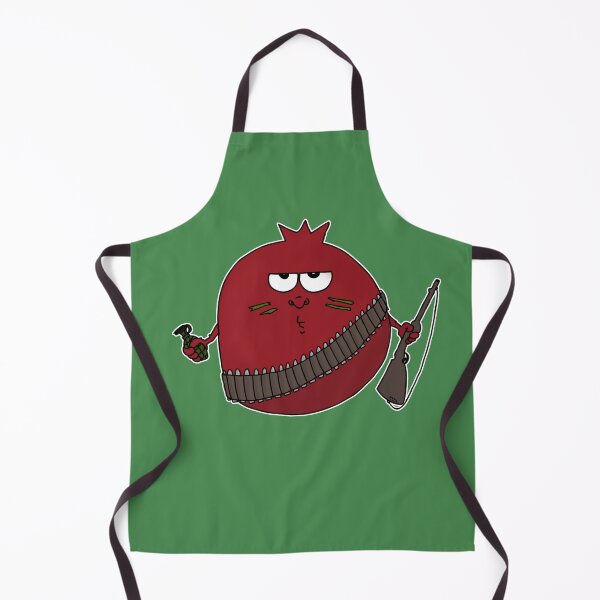 Item preview, Funny Pomegranate Soldier Cartoon – Cute Fruit Rambo Grenade Action designed and sold by MyxaART.