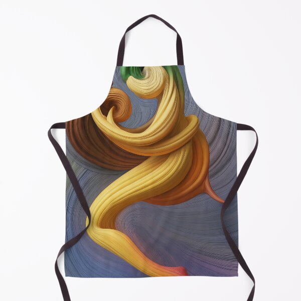 Item preview, 3D Color Dance - Fluid Abstract Art Yellow Blue - Canvas Print designed and sold by Keltoi-art.