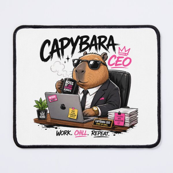 Item preview, Capybara CEO Funny Office T-Shirt | Work Chill Repeat designed and sold by JustResultsCo.