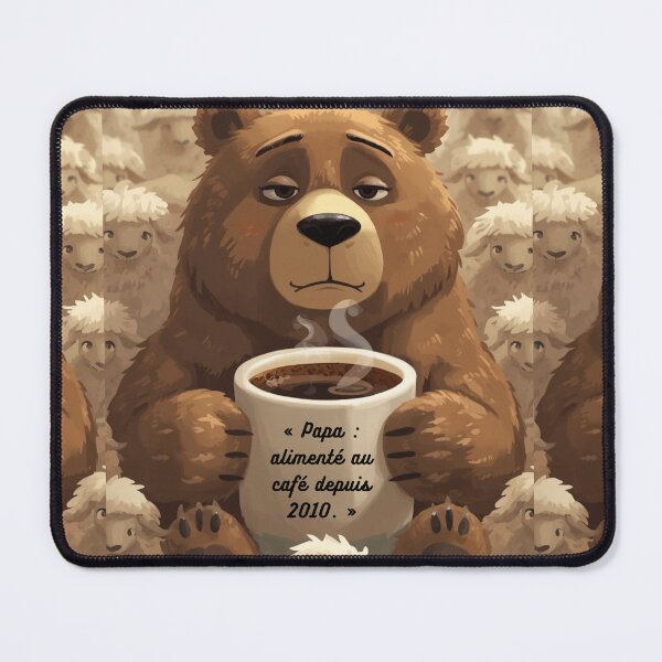 Item preview, Papa bear with his cup of coffee, his eyes ringed with dark circles designed and sold by Art70shop.